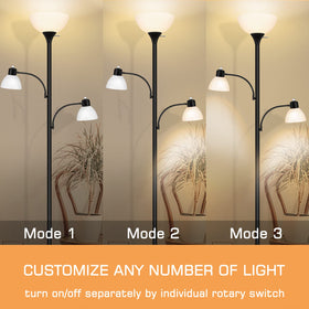 Luvkczc black tree design floor lamp with a sturdy anti-tip base.