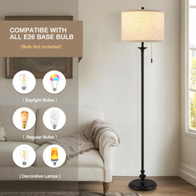 Luvkczc floor lamp pull-chain design for easy one-hand operation.