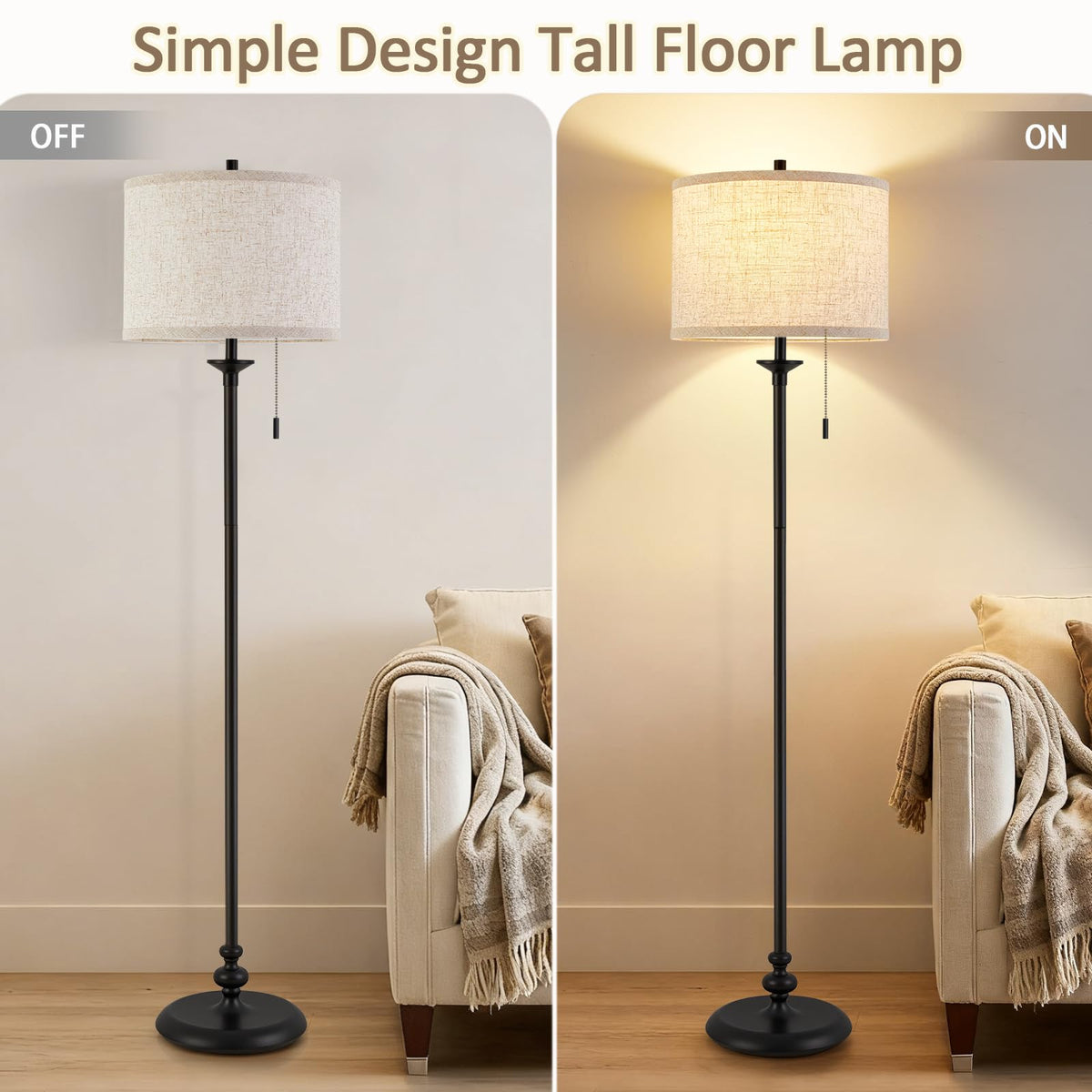 Luvkczc floor lamp sturdy metal base for stability near kids and pets.