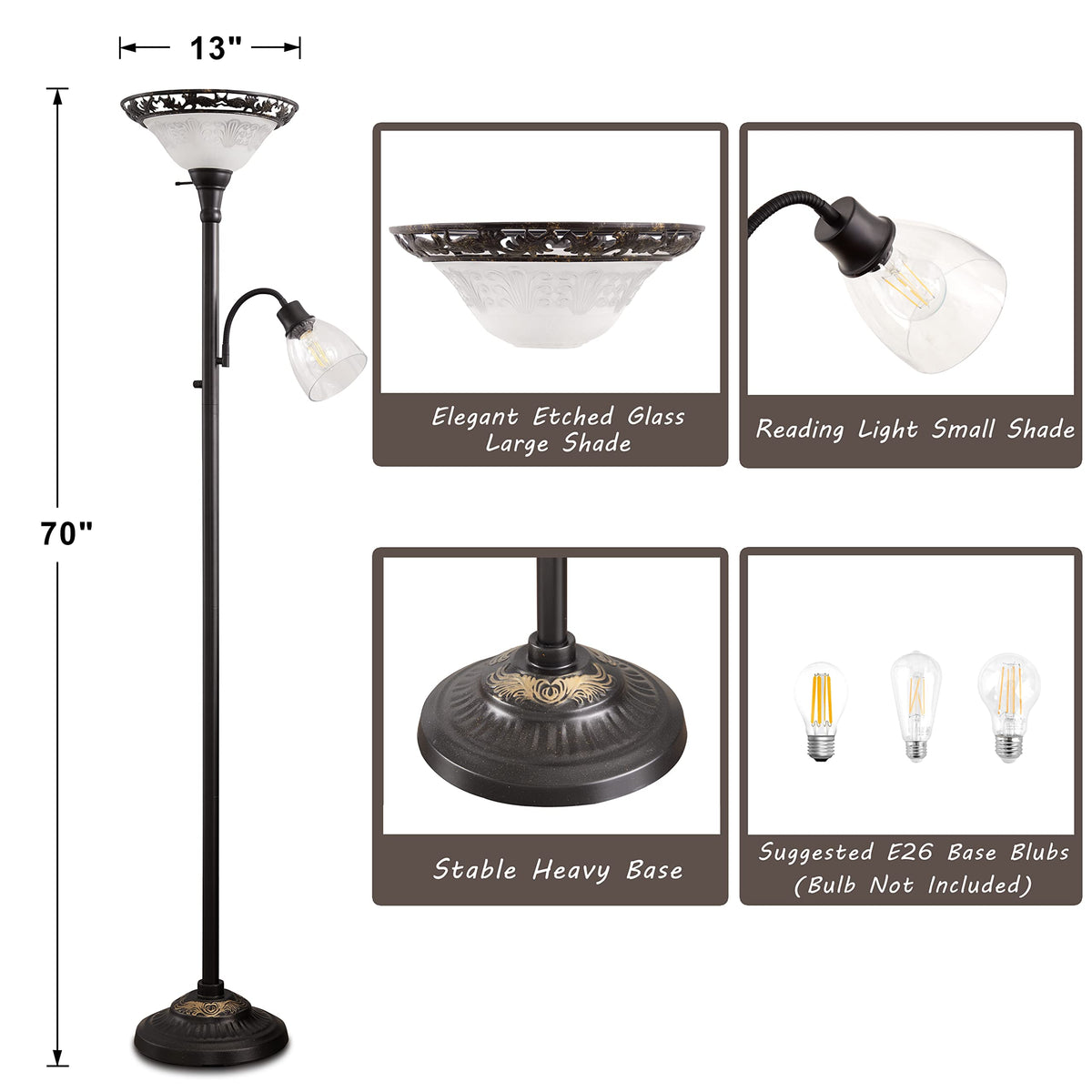 Upward-facing light creates soft ambience without glare in rooms