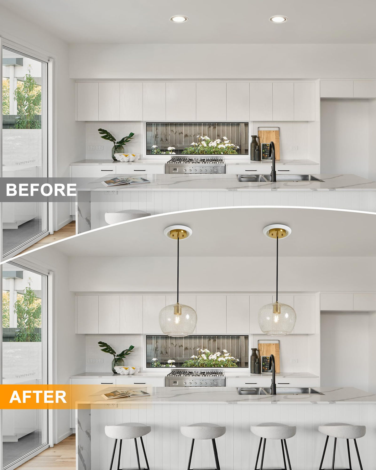 Luvkczc pendant light upgrade with E26 socket for flexible ceiling-to-pendant styling.