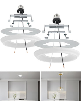 Luvkczc recessed light conversion kit plate to cover openings and elevate decor.