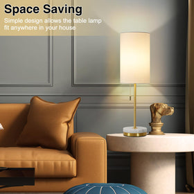 Luvkczc table lamp with fabric shade for soft illumination