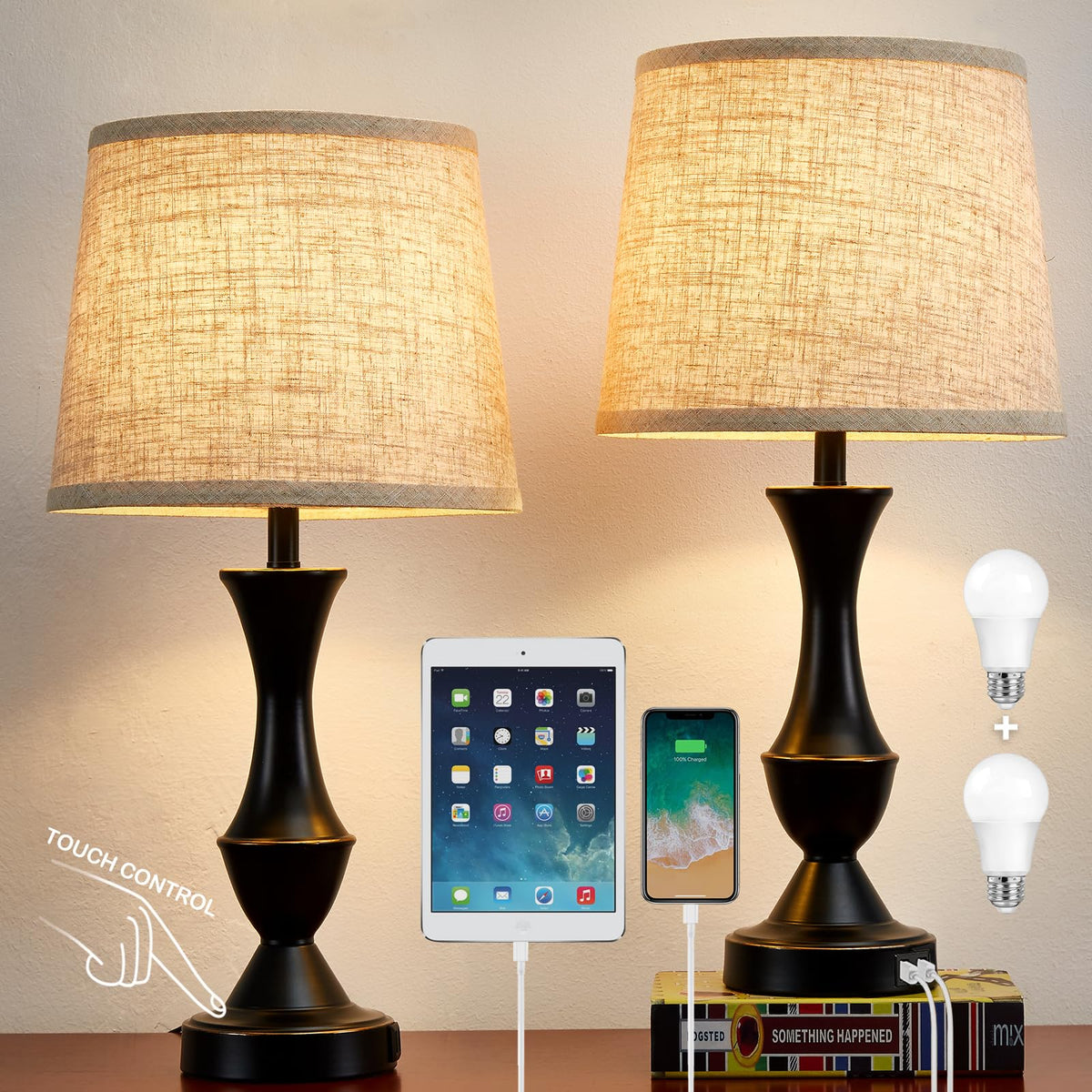 Luvkczc 22-inch height lamp delivering wide, even light for reading.