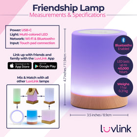 LuvLink app enables color control and custom codes for easy sharing.