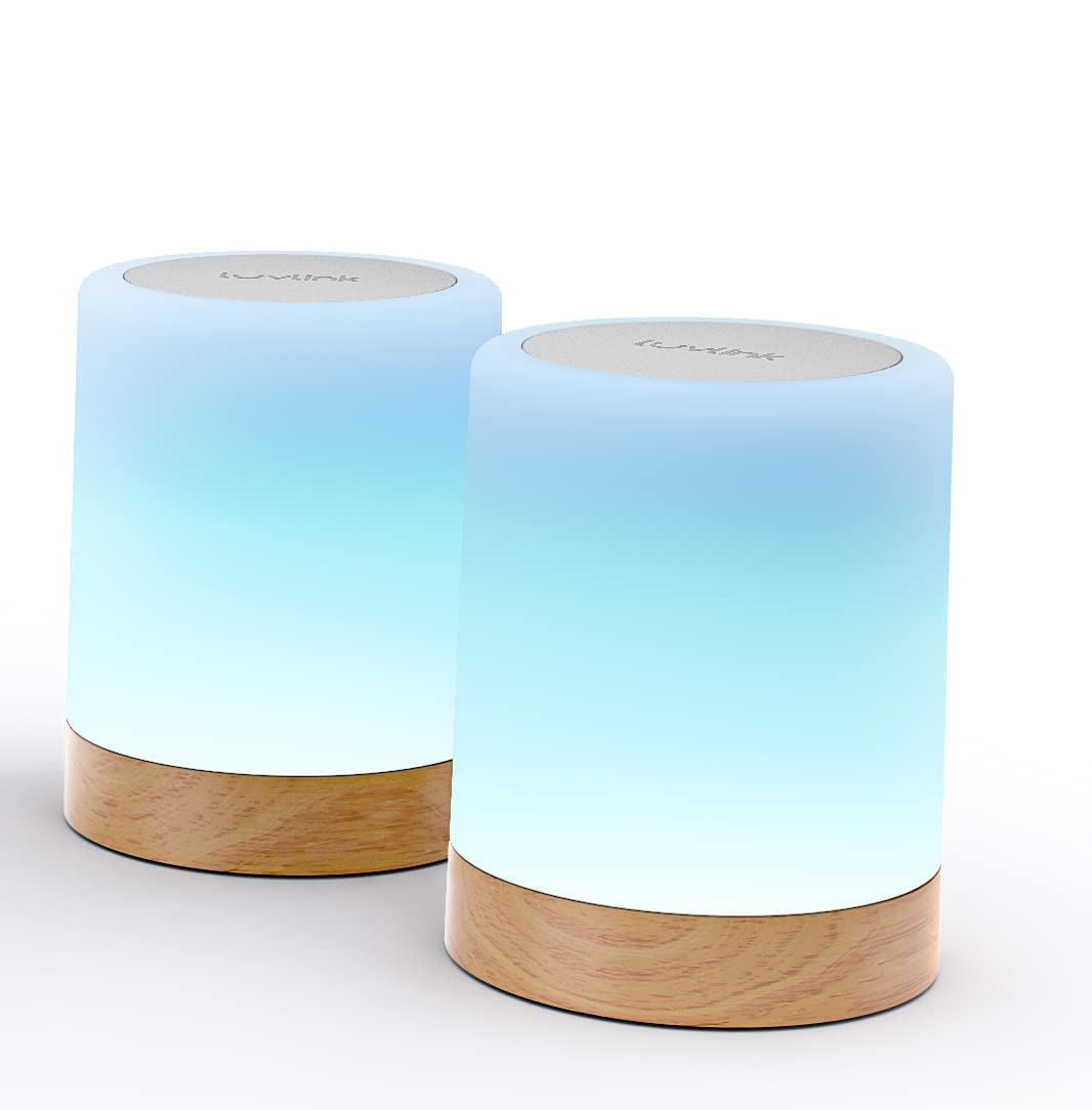 LuvLink friendship lamps pair glow softly on a table, signaling distance with light.