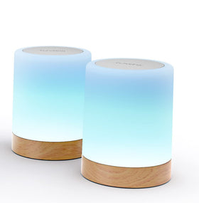 LuvLink friendship lamps pair glow softly on a table, signaling distance with light.