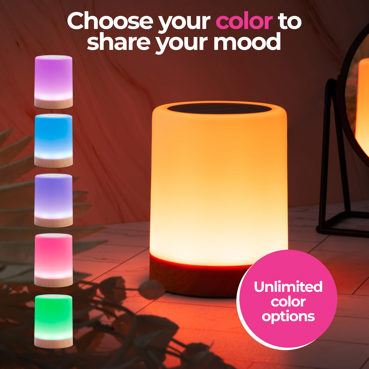 LuvLink lamp with sleep timer and notifications for peaceful routines.
