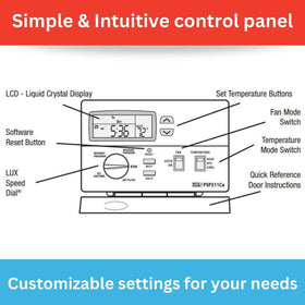Lux Pro PSP511LC heating and cooling programs for precise control