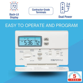 Lux Pro PSP511LC speed dial enables fast, intuitive setup
