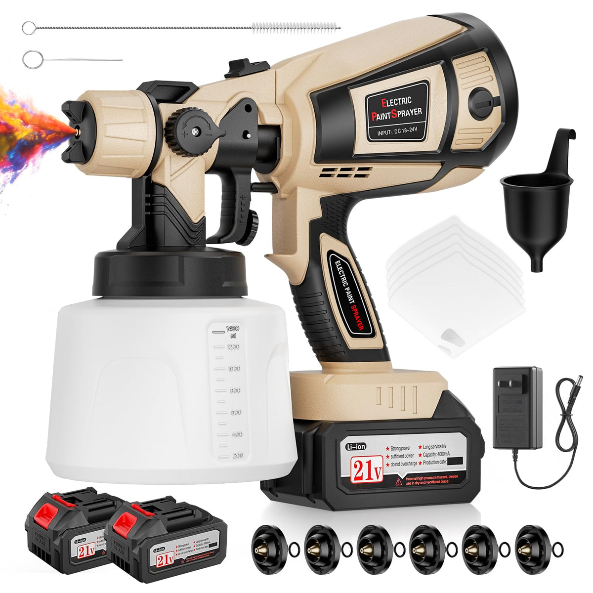 Luxariael paint sprayer 650W brown for fast interior wall coverage and even coating.