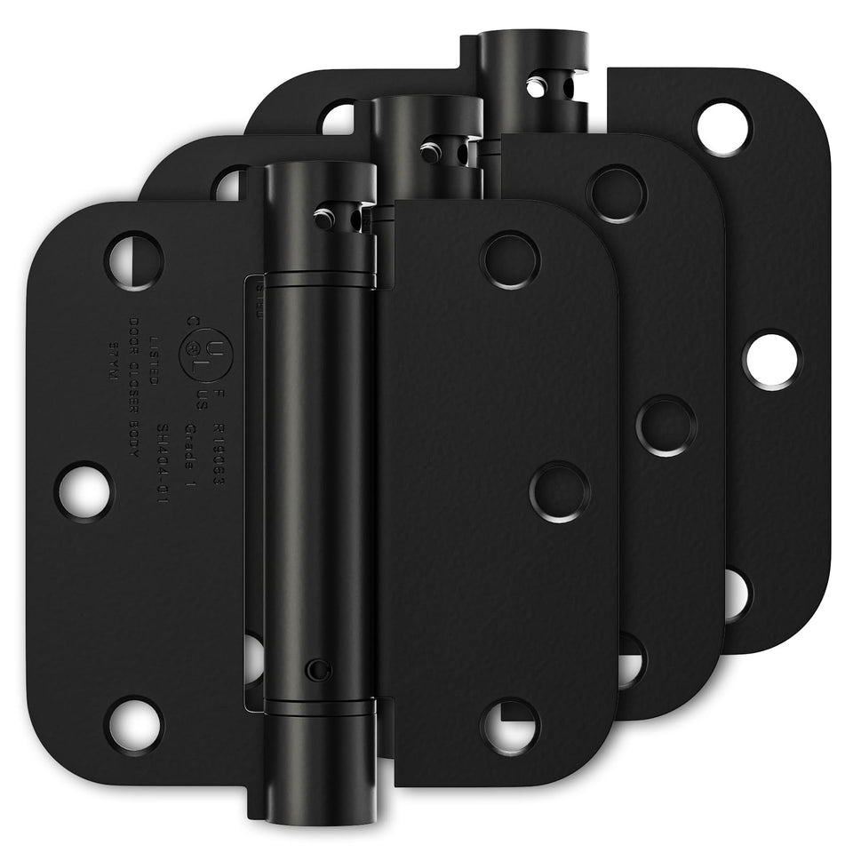 Luxbaro 3-pack self-closing hinges for 3.5-inch doors; smooth automatic closing.