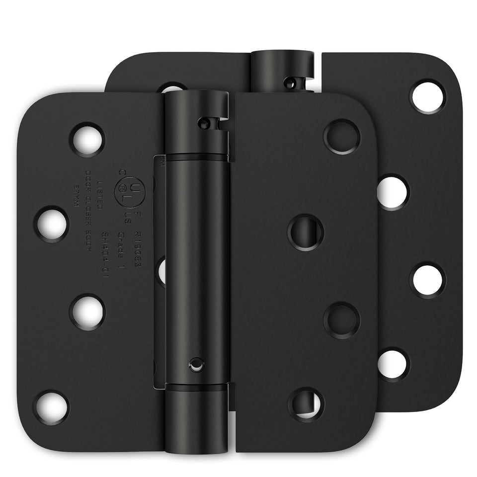 Luxbaro 4 inch self-closing hinge in matte black for durable auto-close doors
