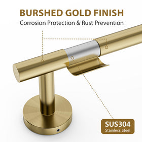 Luxbaro 0.8-inch tube diameter offers durable, robust towel support