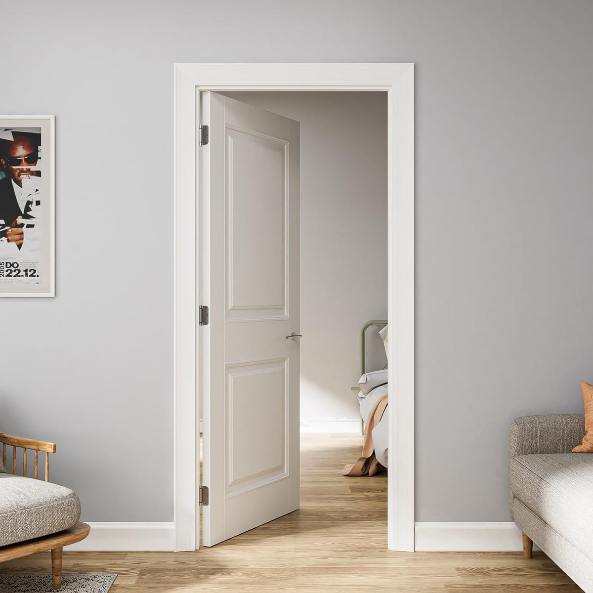 Luxbaro hinges ideal for garage and high-traffic door applications.
