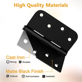 Luxbaro heavy-duty exterior hinges supporting up to 60 lbs for front and back doors.