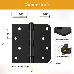 Luxbaro removable hinge pin feature enabling easy left-right door mounting.