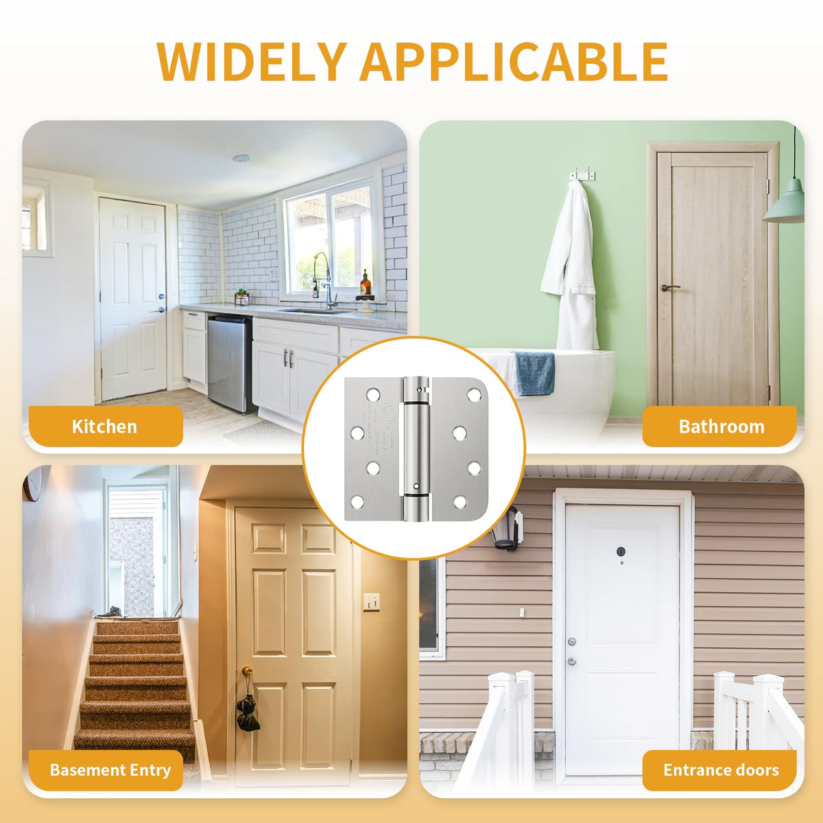 Luxbaro rust-resistant metal hinges protect against wear in humid areas.