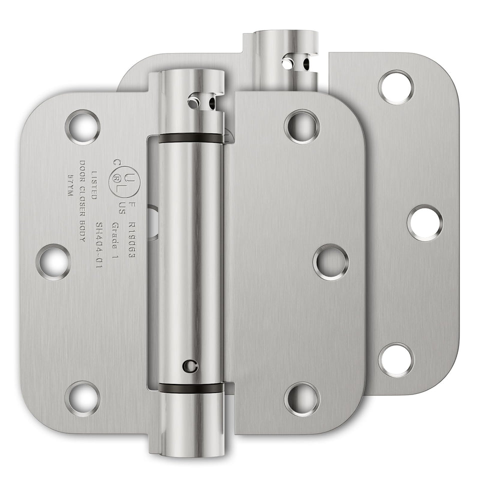 Luxbaro self-closing hinge 3.5-inch pair mounted for smooth automatic closure in busy rooms.
