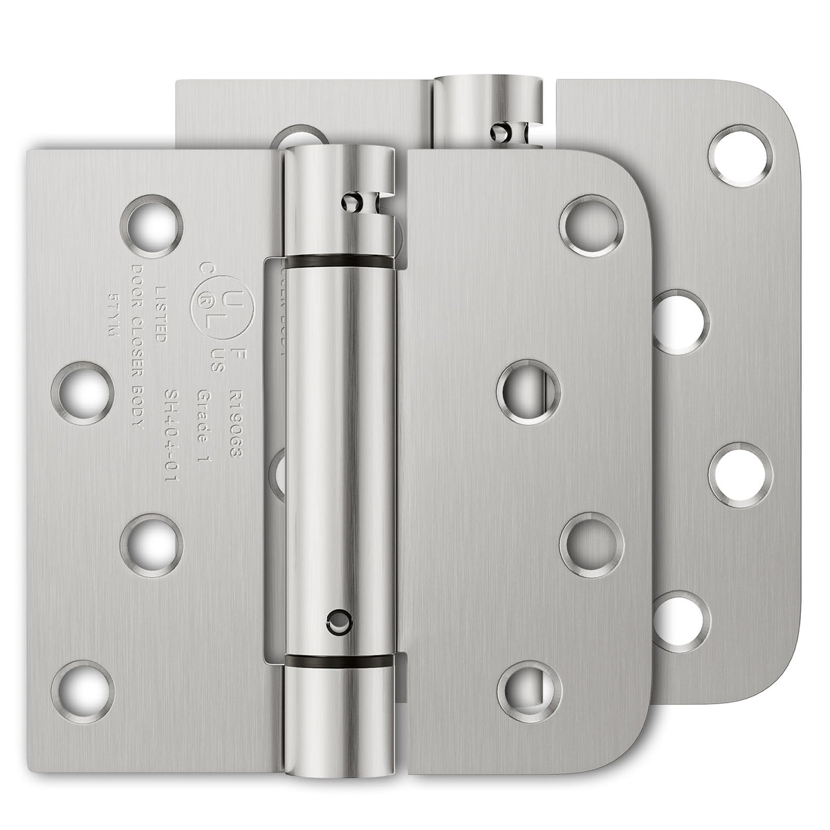 Luxbaro self-closing hinges, 4-inch square-radius for smooth door closure.