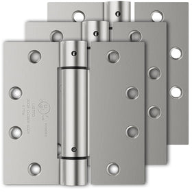 Luxbaro self-closing hinges front view showing 4.5 inch size and square corners with automatic closing.