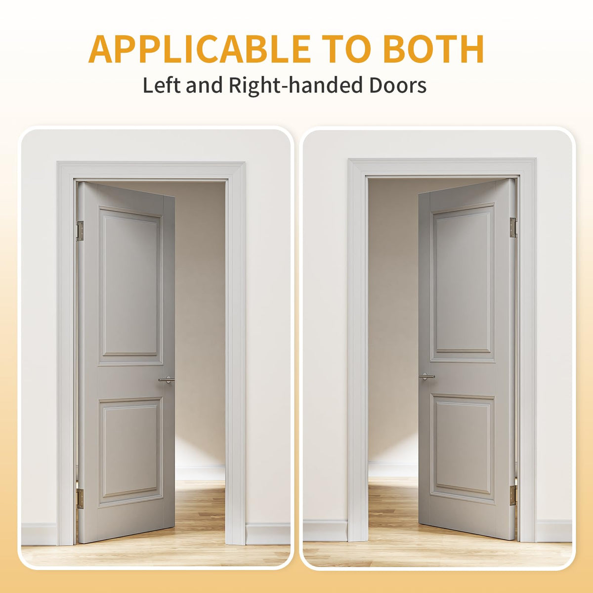 Luxbaro spring-loaded hinge showing adjustable tension feature for door closing.