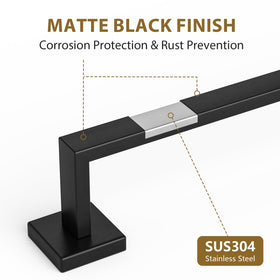 Premium SUS304 stainless steel towel bar with durable rust-resistant coating.