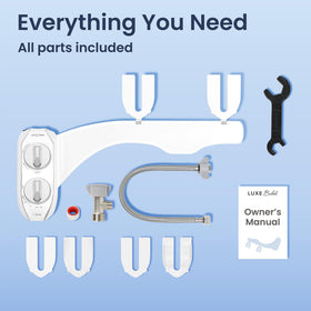 LUXE Bidet NEO 120 Plus Hybrid Adapter with standard fittings for compatibility.