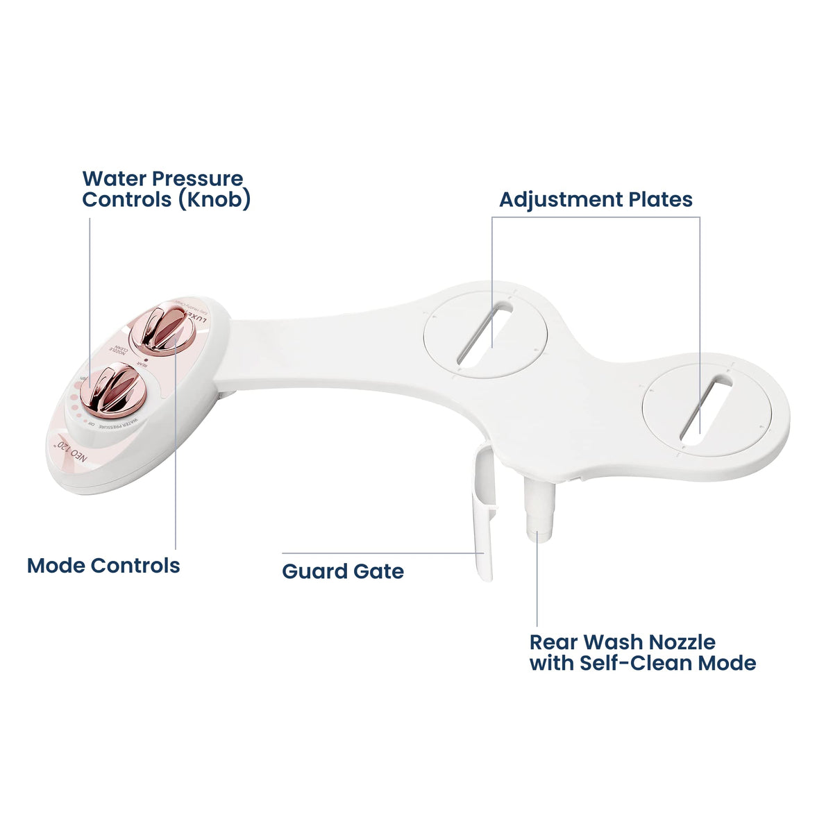 installation kit for LUXE Bidet NEO 120 rose gold