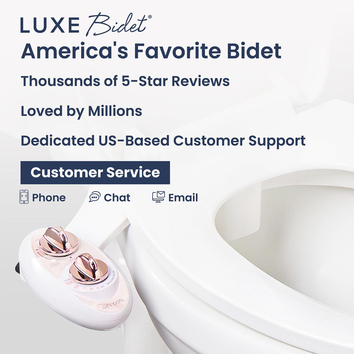 self-cleaning feature of LUXE Bidet NEO 120 rose gold