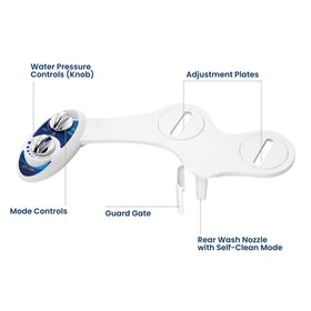 LUXE Bidet NEO 120 compatible with standard two-piece toilets