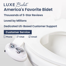 LUXE Bidet NEO 180 feminine wash supports front cleansing needs.