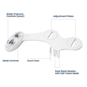 LUXE Bidet NEO 185 easy-install design with included parts.