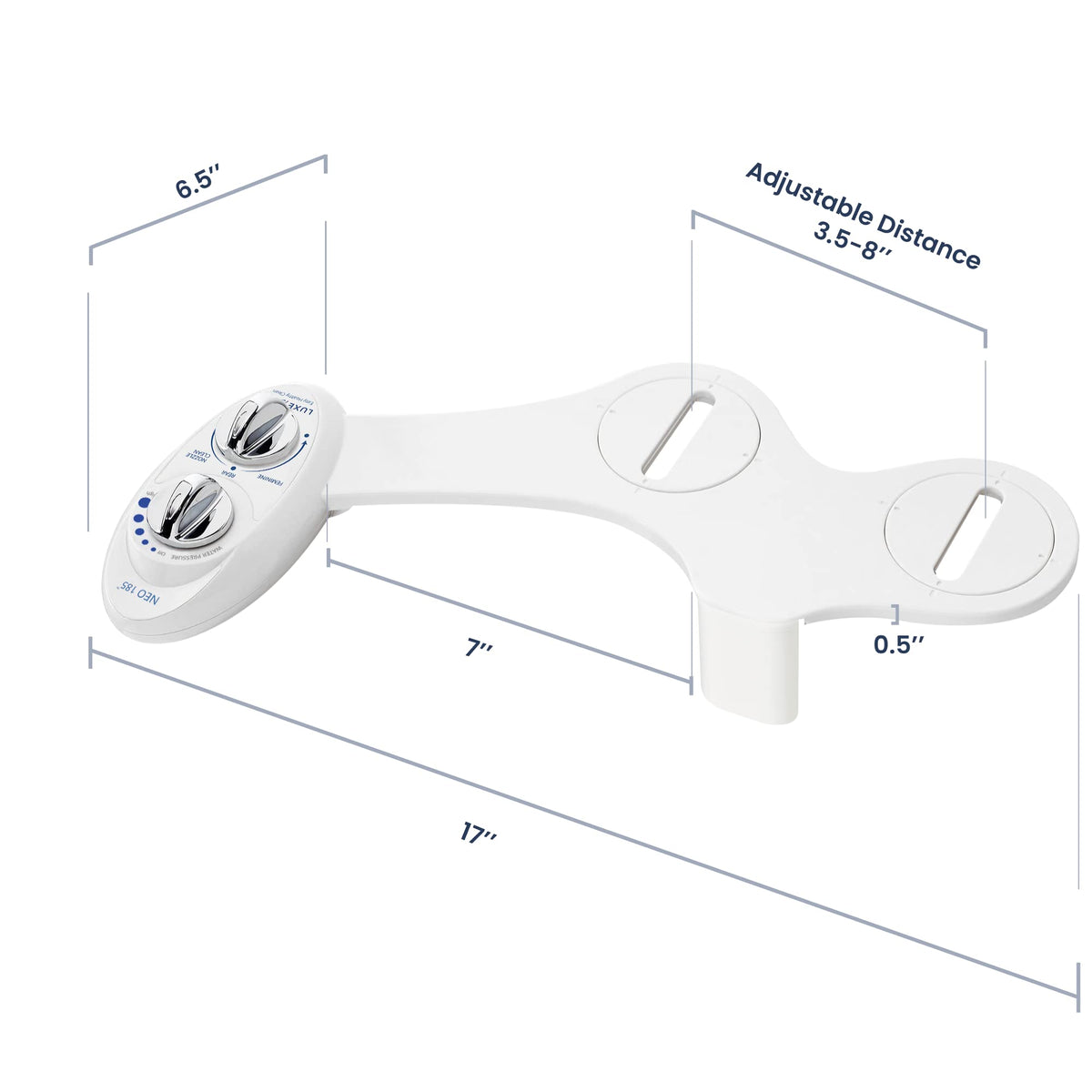 LUXE Bidet NEO 185 white finish to match any bathroom style.