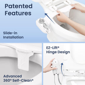 Rose gold finish on LUXE Bidet NEO 320 Plus adds premium style.