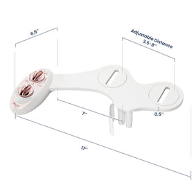 LUXE Bidet NEO 185 fits standard two-piece toilets with ease.
