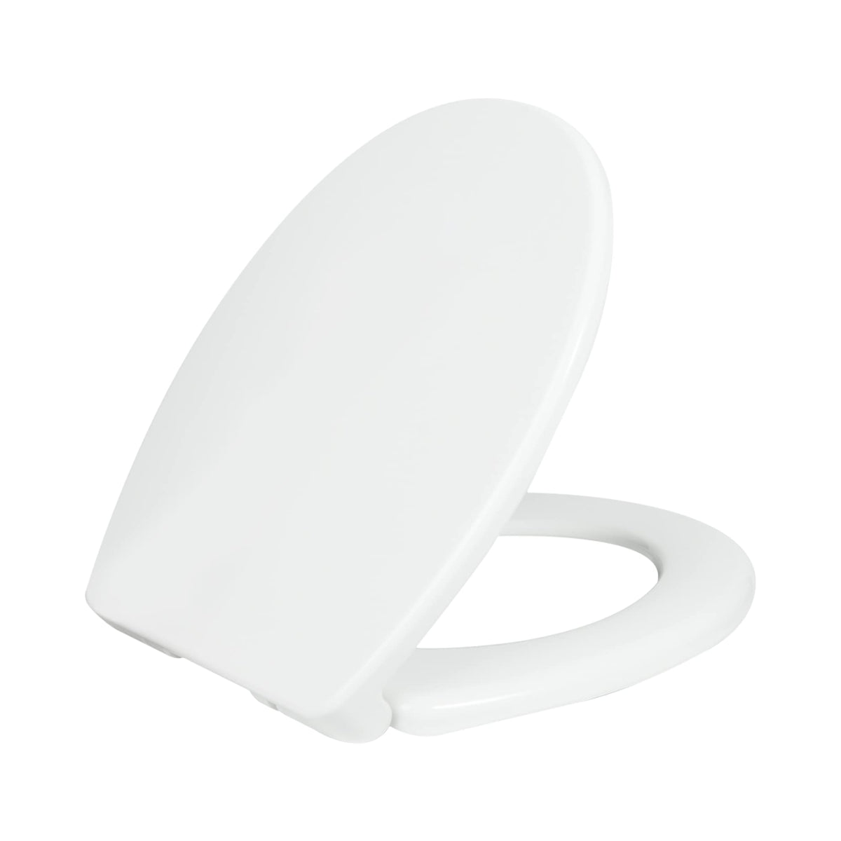 LUXE TS1008R round toilet seat with slow close for quiet bathroom use.
