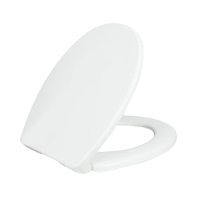 LUXE TS1008R round toilet seat with slow close for quiet bathroom use.