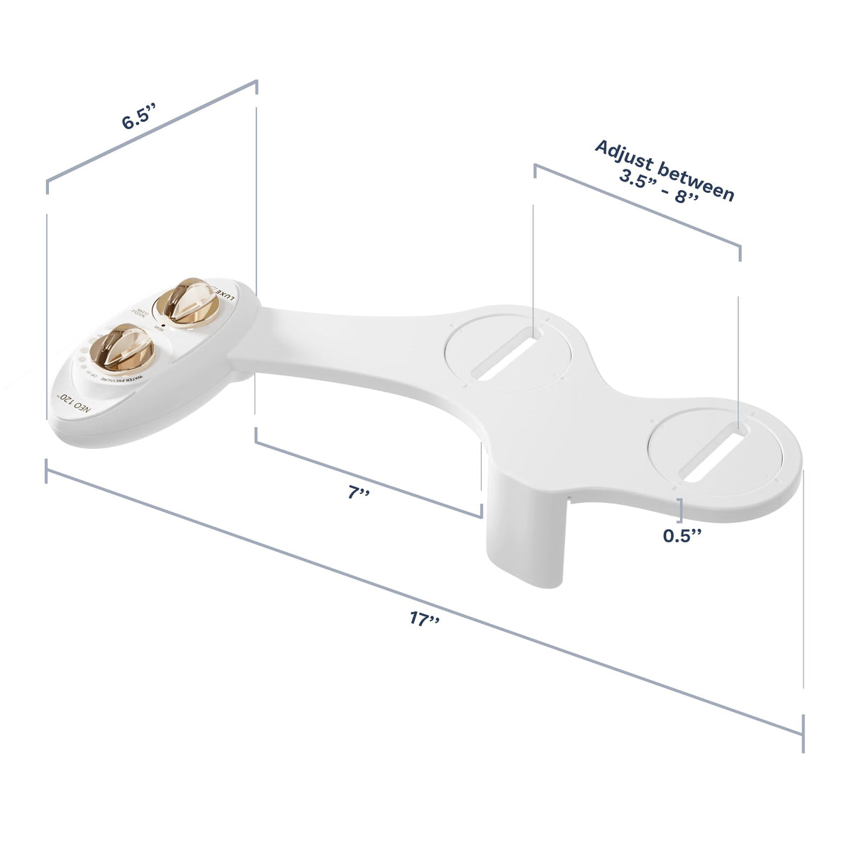 LUXE Bidet NEO 120 gold finish adds premium style