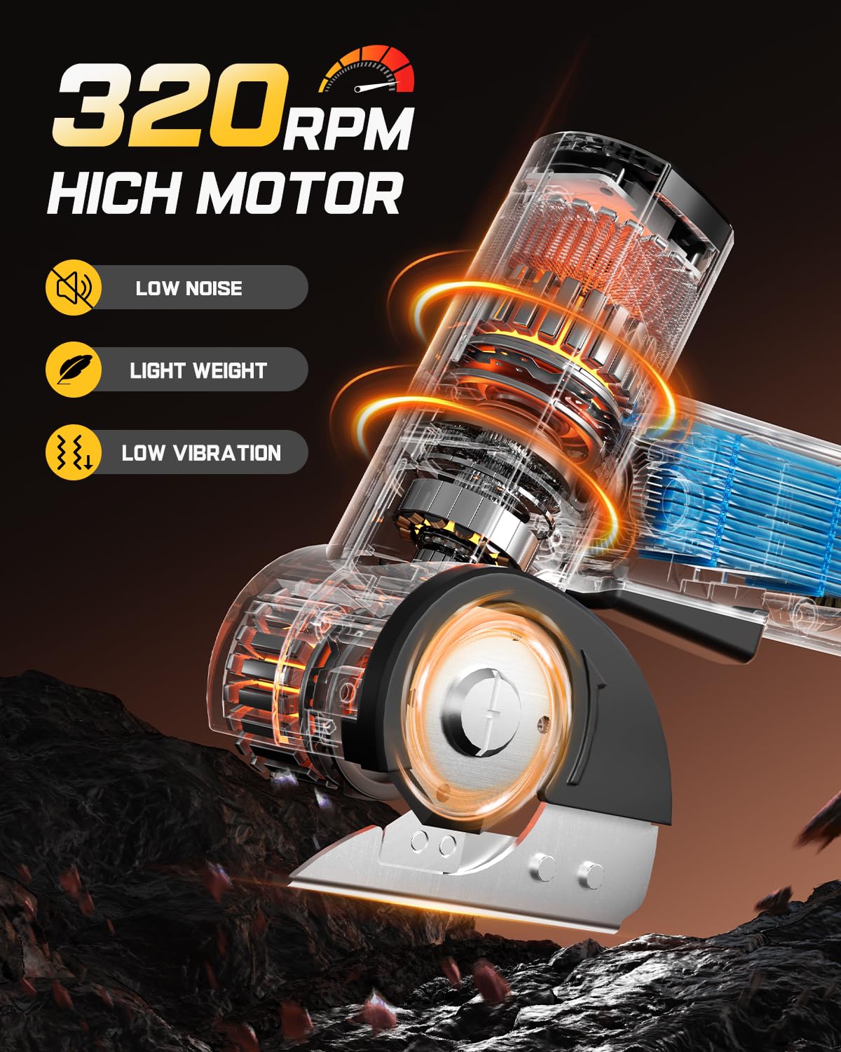 LuxeNova 3000mAh battery provides long runtime for extended use.