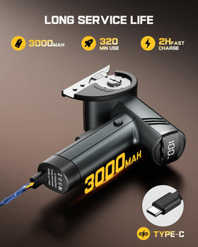 LuxeNova 7mm cutting capacity handles heavy materials with ease.