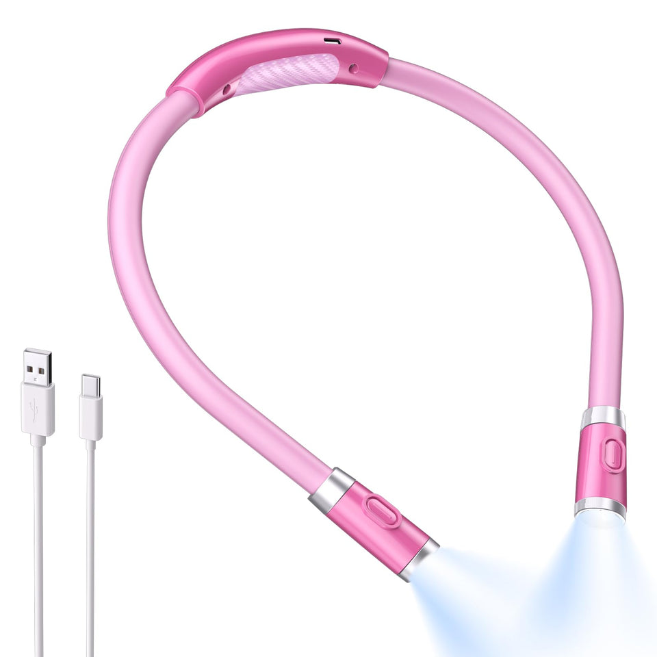 Luxjet neck reading light with 360-degree arms for flexible bedside illumination.