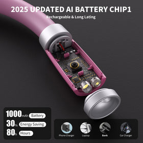 Luxjet USB rechargeable battery powers extended reading sessions.