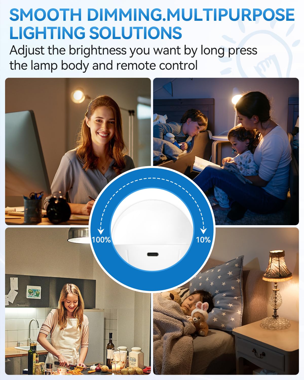 LUXKAZSAZZI WirelessGlow color temperature range from 3000K to 6000K for flexible mood lighting