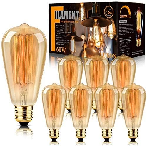LUXON Edison bulb in wall sconce showcasing warm amber light