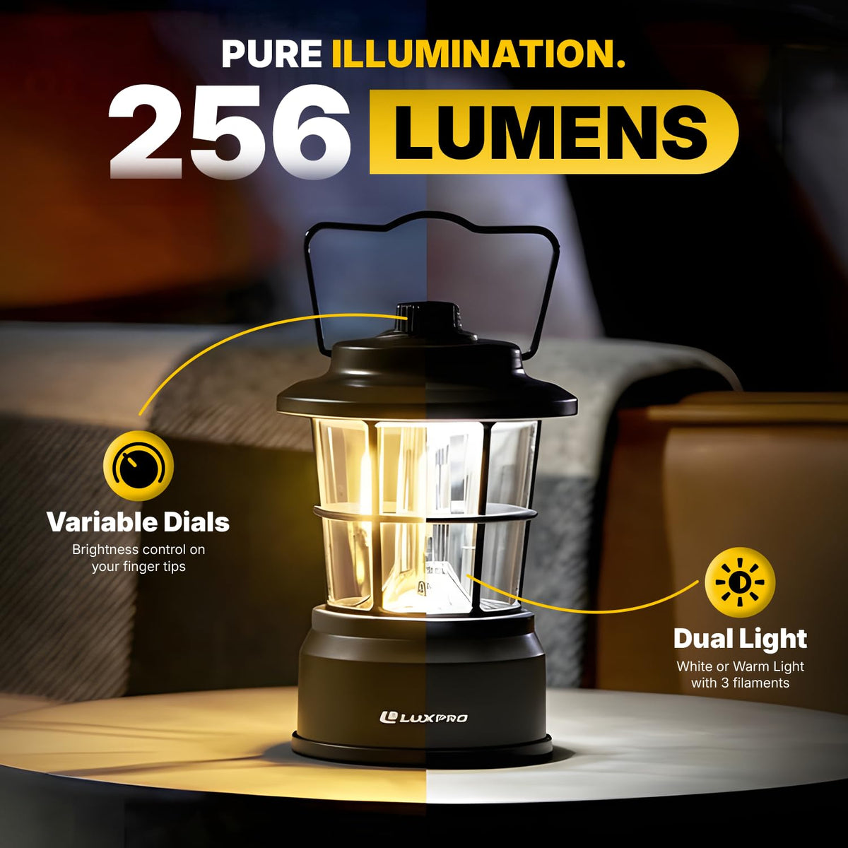 Luxpro Retro LED Lantern outdoor-hiking-use demonstrates rugged versatility on the trail.