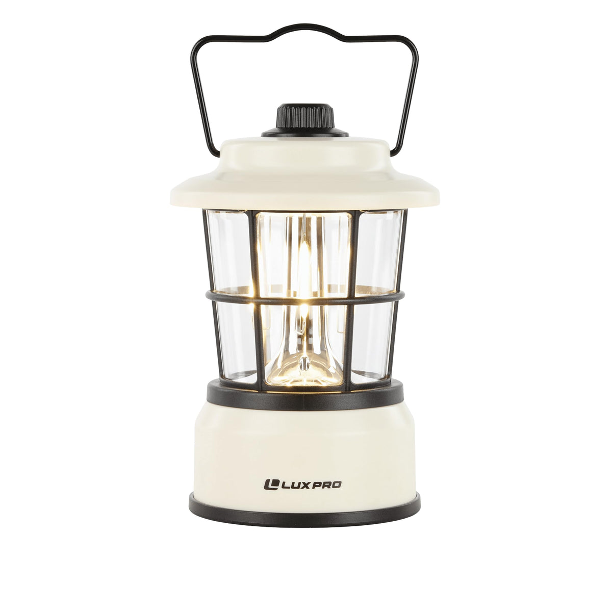 LUXPRO Retro LED Lantern in a tent, ideal campsite lighting