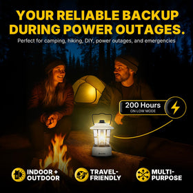 LUXPRO Retro LED Lantern water-resistant body ready for weather