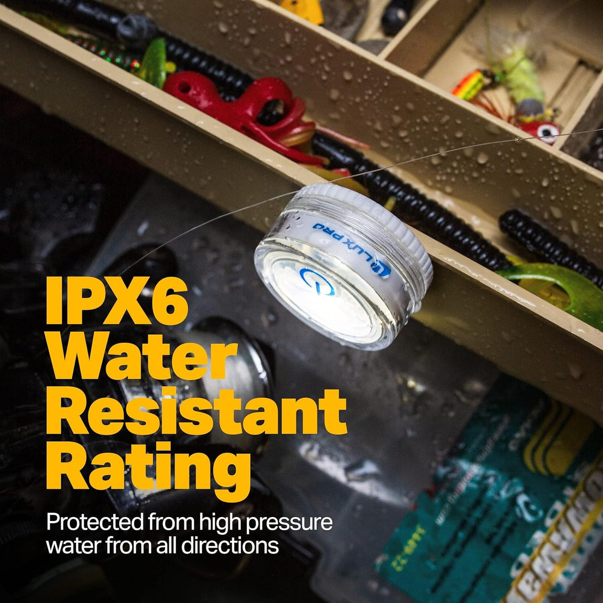 LuxPro LED puck light is battery-powered and easy to install with adhesive.