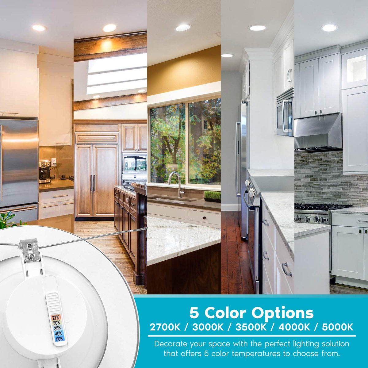 LUXRITE recessed kit with E26 base adapter for quick retrofit